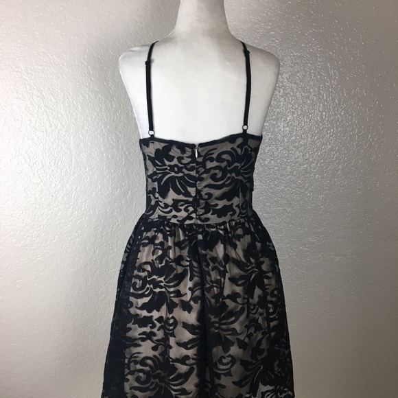 TOBI High Neck Fit & Flare Floral Lace Mini Dress - Picture 6 of 7